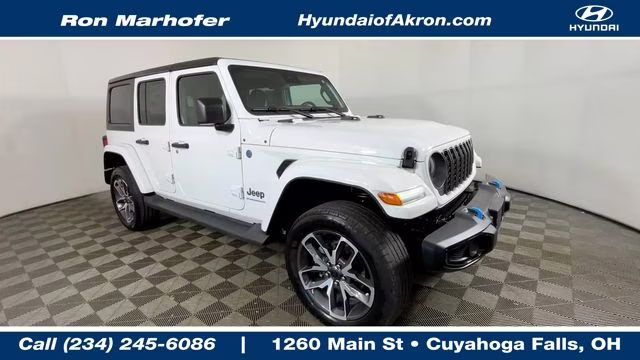 2024 Bright White Clearcoat Jeep Wrangler Sport S 4xe 4X4 SUV