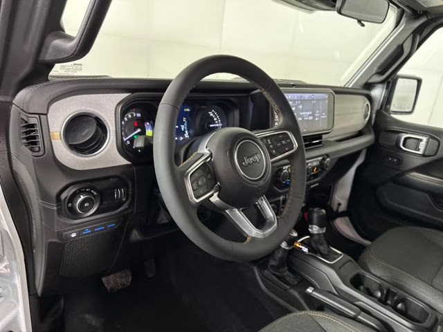 2024 Bright White Clearcoat Jeep Wrangler Sahara 4xe 4X4 SUV