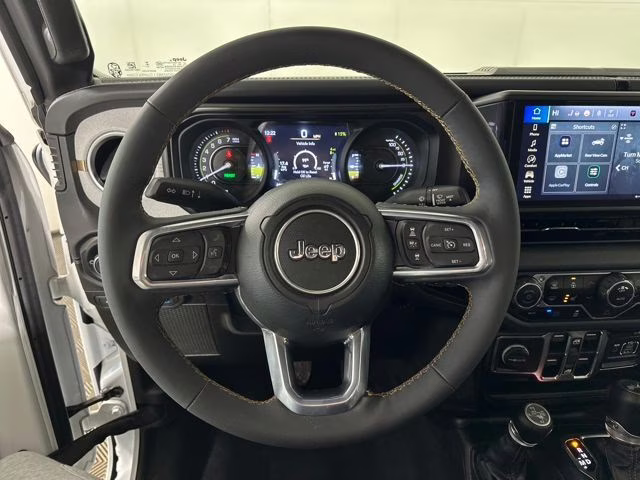 2024 Bright White Clearcoat Jeep Wrangler Sahara 4xe 4X4 SUV