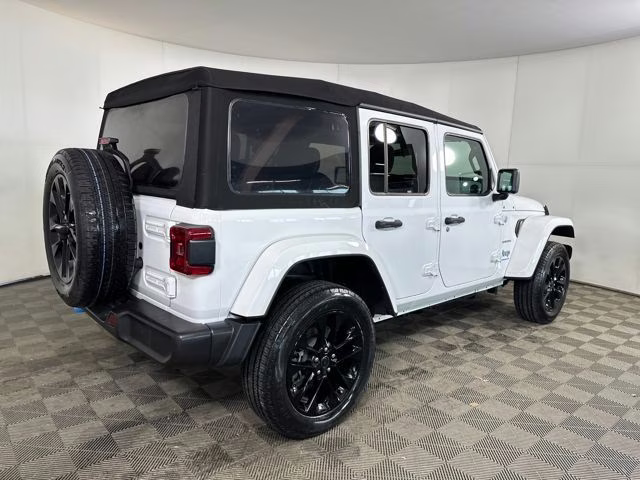2024 Bright White Clearcoat Jeep Wrangler Sahara 4xe 4X4 SUV