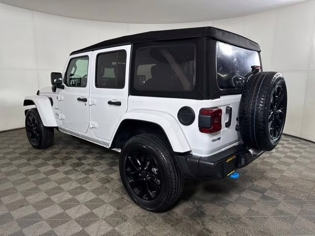 2024 Bright White Clearcoat Jeep Wrangler Sahara 4xe 4X4 SUV