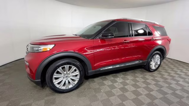 2021 Red Metallic Ford Explorer Limited 4X4 SUV
