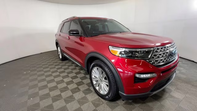 2021 Red Metallic Ford Explorer Limited 4X4 SUV