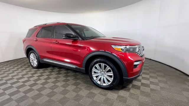 2021 Red Metallic Ford Explorer Limited 4X4 SUV