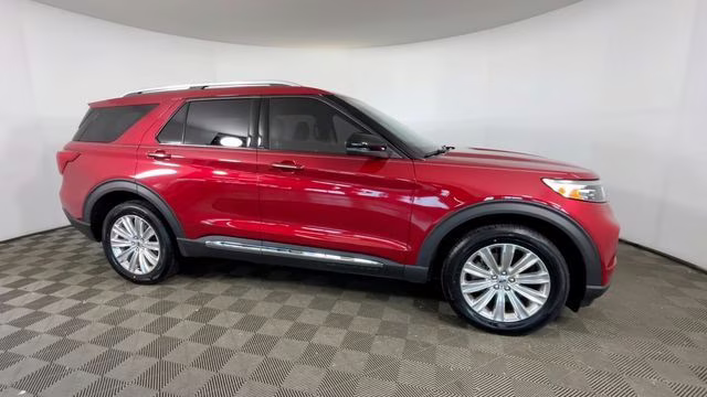 2021 Red Metallic Ford Explorer Limited 4X4 SUV