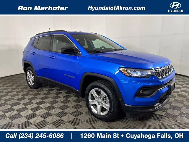2023 Laser Blue Pearlcoat Jeep Compass Latitude 4X4 SUV