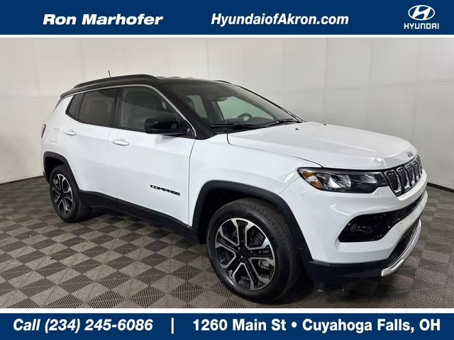 2024 Bright White Clearcoat Jeep Compass Limited 4X4 SUV
