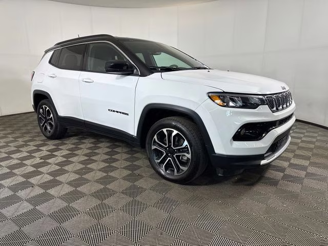 2024 Bright White Clearcoat Jeep Compass Limited 4X4 SUV