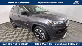 2024 Diamond Black Crystal Pearlcoat Jeep Compass Limited 4X4 SUV