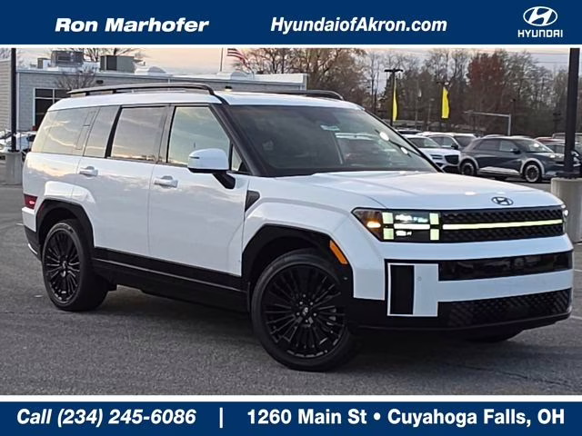 2026 Serenity White Hyundai Santa Fe Hybrid Calligraphy AWD SUV