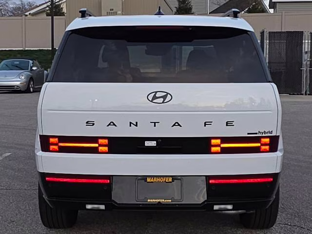 2026 Serenity White Hyundai Santa Fe Hybrid Calligraphy AWD SUV