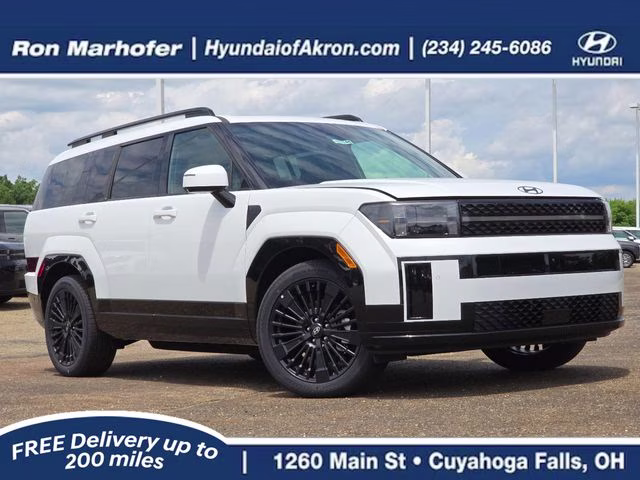 2026 Serenity White Hyundai Santa Fe Hybrid Calligraphy AWD SUV