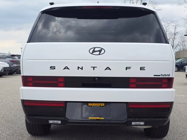 2026 Serenity White Hyundai Santa Fe Hybrid Calligraphy AWD SUV