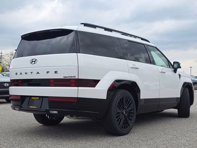 2026 Serenity White Hyundai Santa Fe Hybrid Calligraphy AWD SUV