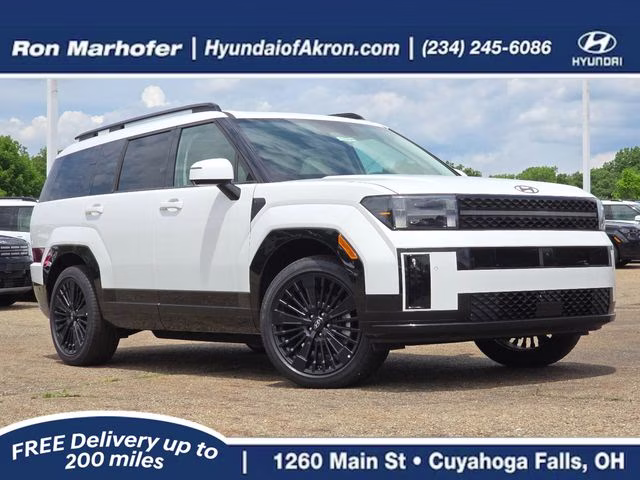 2026 Serenity White Hyundai Santa Fe Hybrid Calligraphy AWD SUV