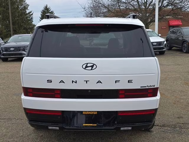 2026 Serenity White Hyundai Santa Fe Hybrid Calligraphy AWD SUV