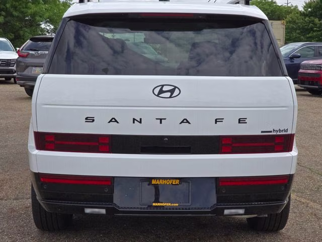 2026 Serenity White Hyundai Santa Fe Hybrid Calligraphy AWD SUV