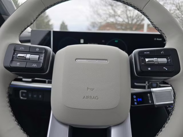 2026 Serenity White Hyundai Santa Fe Hybrid Calligraphy AWD SUV