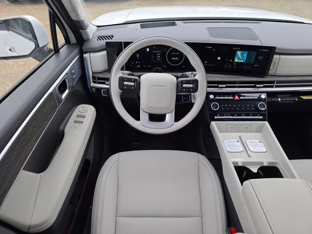 2026 Serenity White Hyundai Santa Fe Hybrid Calligraphy AWD SUV