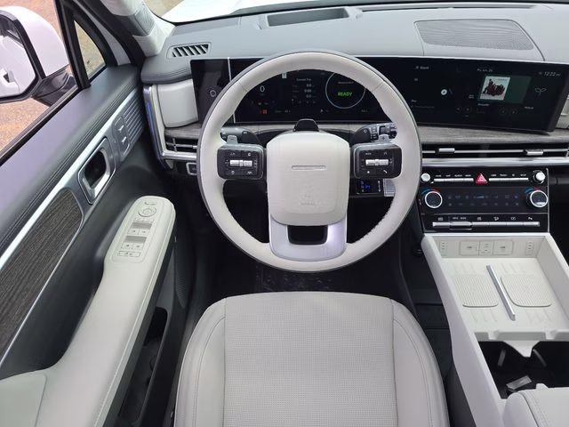 2026 Serenity White Hyundai Santa Fe Hybrid Calligraphy AWD SUV