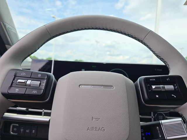 2026 Serenity White Hyundai Santa Fe Hybrid Calligraphy AWD SUV