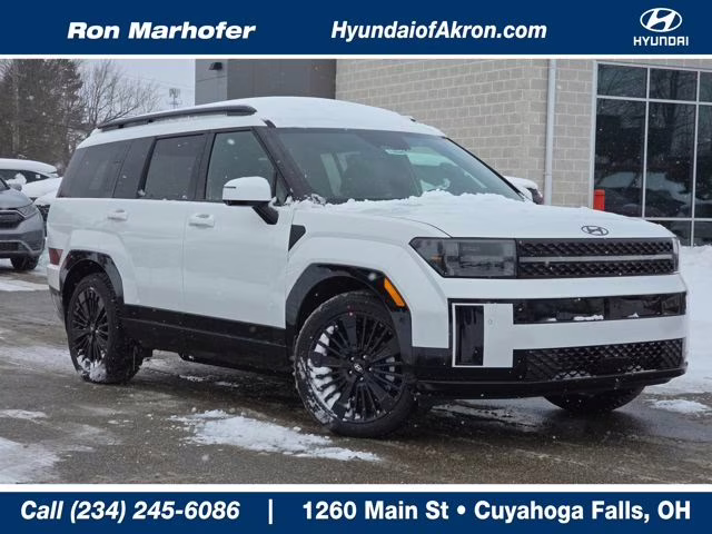 2026 Serenity White Hyundai Santa Fe Hybrid Calligraphy AWD SUV