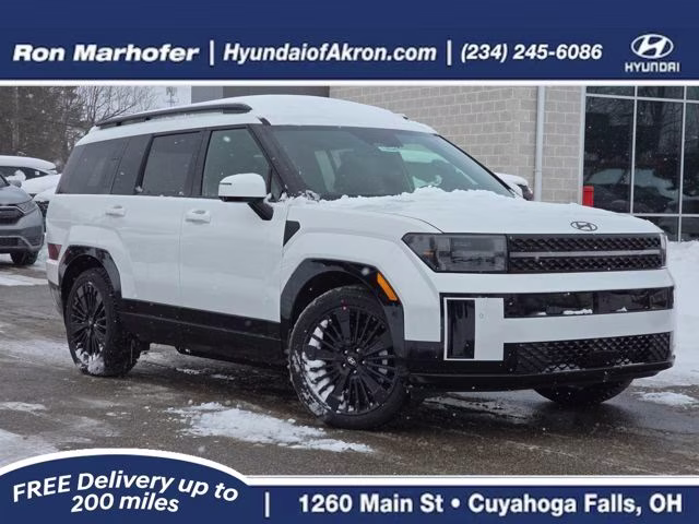 2026 Serenity White Hyundai Santa Fe Hybrid Calligraphy AWD SUV