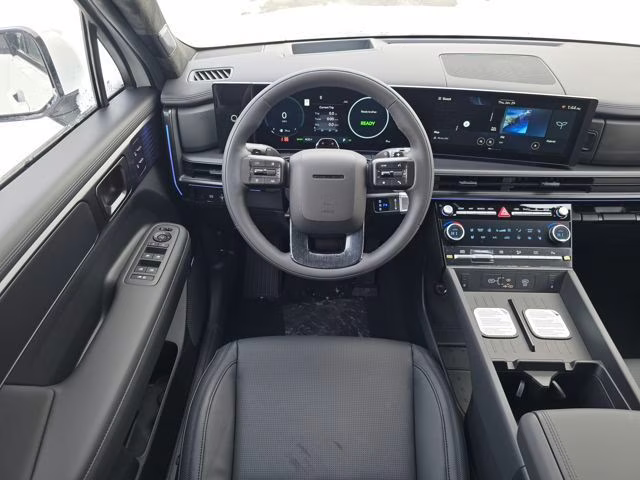 2026 Serenity White Hyundai Santa Fe Hybrid Calligraphy AWD SUV