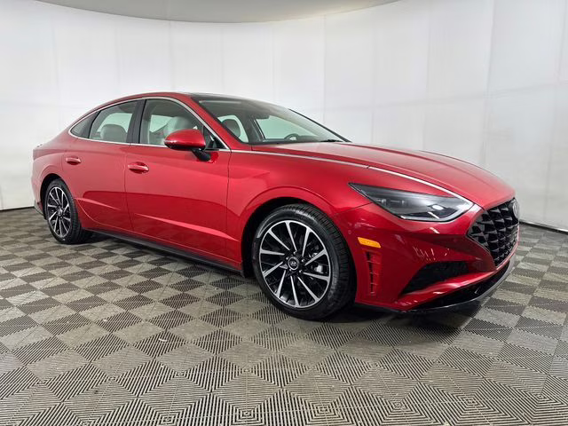 2021 Calypso Red Hyundai Sonata Limited FWD Sedan