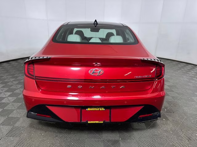 2021 Calypso Red Hyundai Sonata Limited FWD Sedan