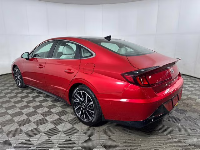 2021 Calypso Red Hyundai Sonata Limited FWD Sedan