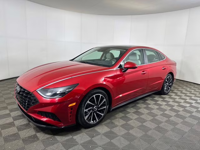 2021 Calypso Red Hyundai Sonata Limited FWD Sedan