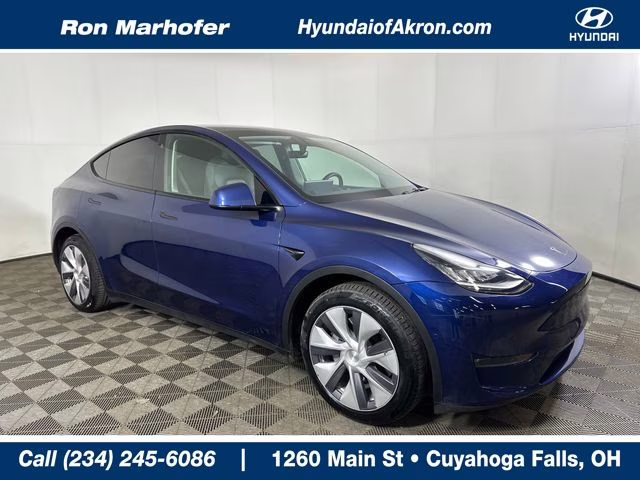 2021 Deep Blue Metallic Tesla Model Y Long Range AWD SUV