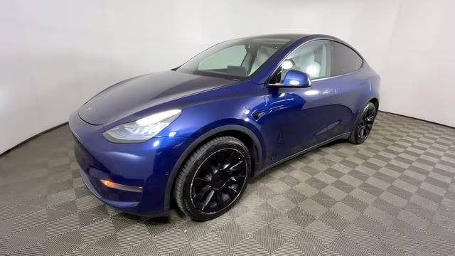 2021 Deep Blue Metallic Tesla Model Y Long Range AWD SUV