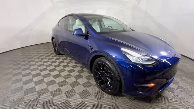 2021 Deep Blue Metallic Tesla Model Y Long Range AWD SUV