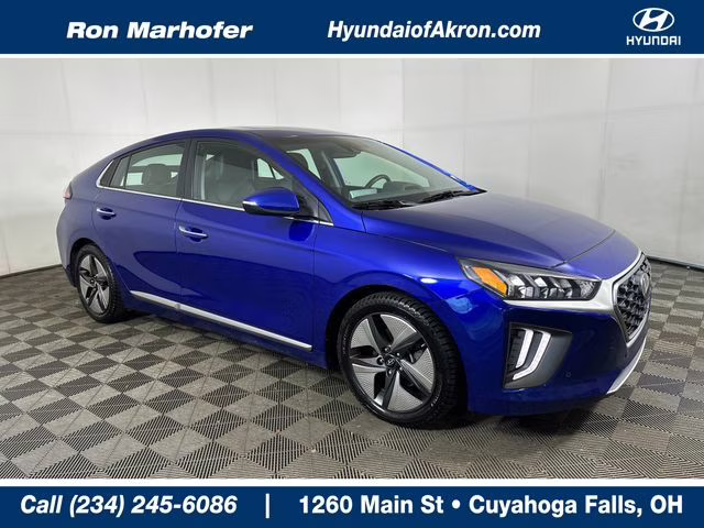 2022 Intense Blue Hyundai Ioniq Hybrid Limited FWD Hatchback