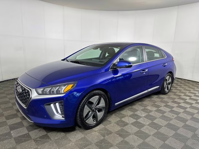 2022 Intense Blue Hyundai Ioniq Hybrid Limited FWD Hatchback