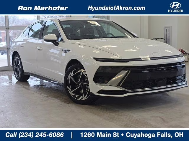 2026 Serenity White Hyundai Sonata SEL Sport FWD Sedan
