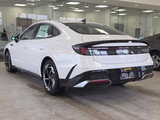 2026 Serenity White Hyundai Sonata SEL Sport FWD Sedan