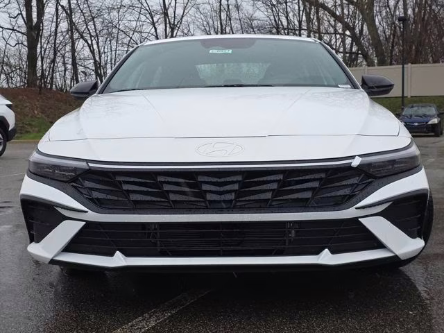 2026 Serenity White Hyundai Elantra Hybrid SEL Sport FWD Sedan