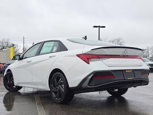 2026 Serenity White Hyundai Elantra Hybrid SEL Sport FWD Sedan