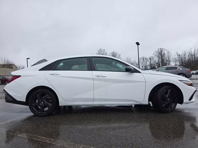 2026 Serenity White Hyundai Elantra Hybrid SEL Sport FWD Sedan
