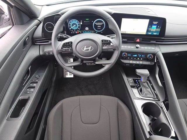 2026 Serenity White Hyundai Elantra Hybrid SEL Sport FWD Sedan