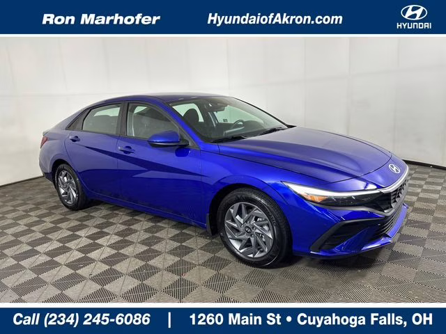 2025 Intense Blue Hyundai Elantra Hybrid Blue FWD Sedan