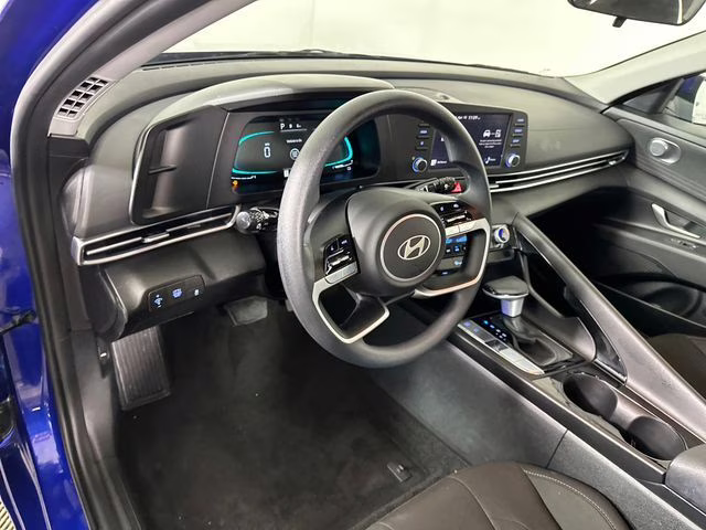 2025 Intense Blue Hyundai Elantra Hybrid Blue FWD Sedan