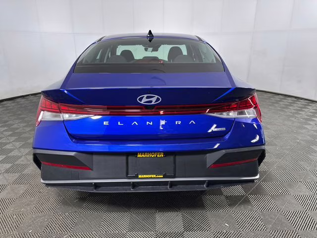2025 Intense Blue Hyundai Elantra Hybrid Blue FWD Sedan
