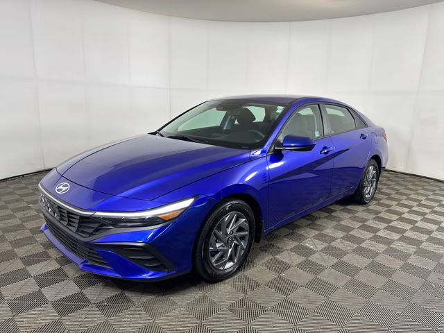 2025 Intense Blue Hyundai Elantra Hybrid Blue FWD Sedan