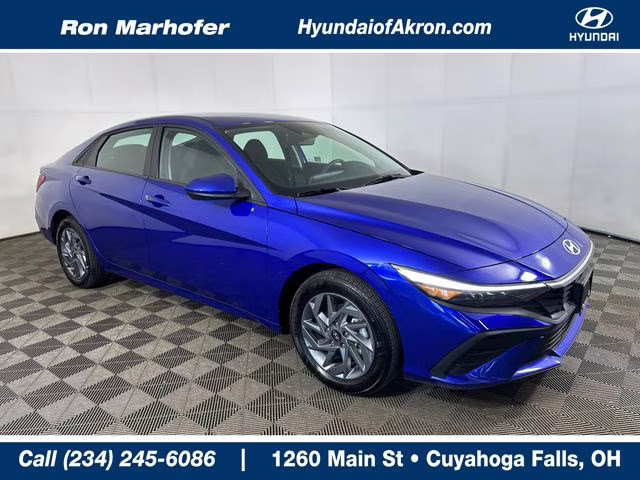 2025 Intense Blue Hyundai Elantra Hybrid Blue FWD Sedan