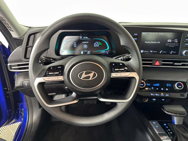 2025 Intense Blue Hyundai Elantra Hybrid Blue FWD Sedan