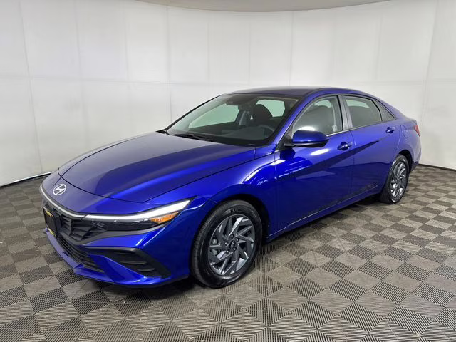 2025 Intense Blue Hyundai Elantra Hybrid Blue FWD Sedan